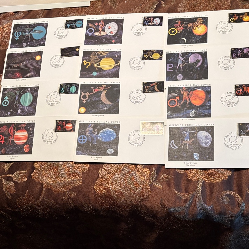 Marshall Islands 50c Solar System Official First Day Cover Issue Full Set 1994